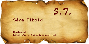 Séra Tibold névjegykártya
